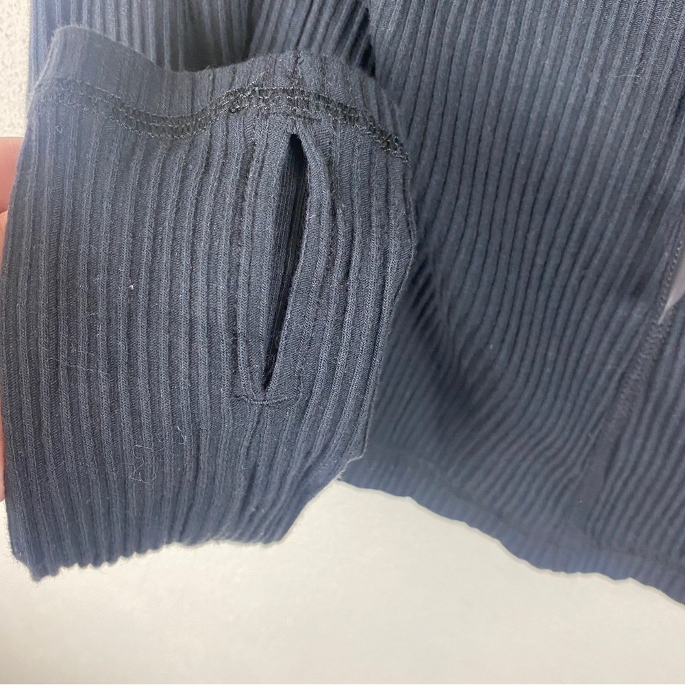 Free People Movement Ribbed Drawstring Neck Knit Top - Picture 5 of 5